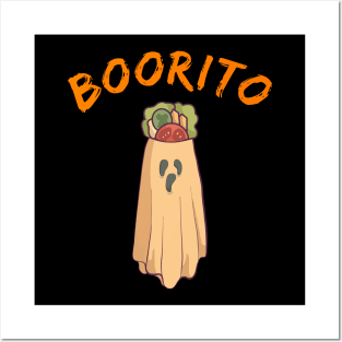 Halloween Burrito Ghost Mexican Trick or Treat Posters and Art